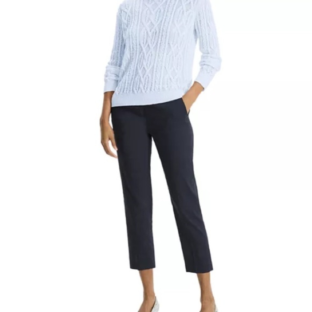 Theory Linen Blend Cable Knit Sweater - Picture 4 of 6